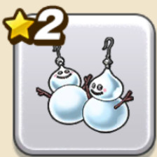 プチ雪だるまピアス
