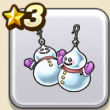 スライム雪だるまピアス
