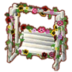 Floral Swinging Bench