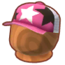 ピンクのキャップ