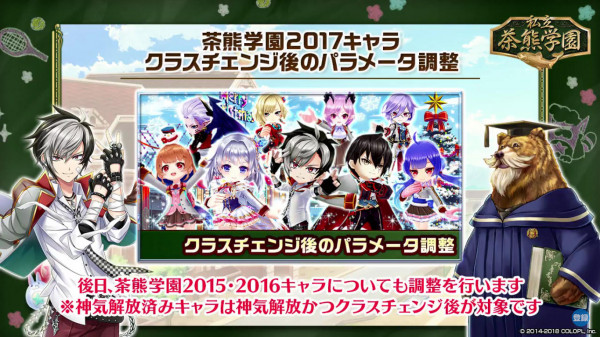 白猫 茶熊学園注目キャラのパラメータ調整後の性能まとめ