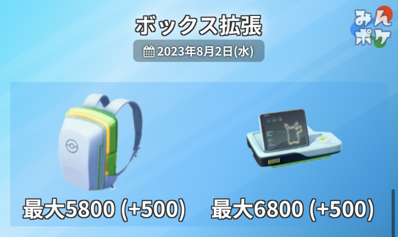 ポケモンGO】ボックス拡張が可能に！